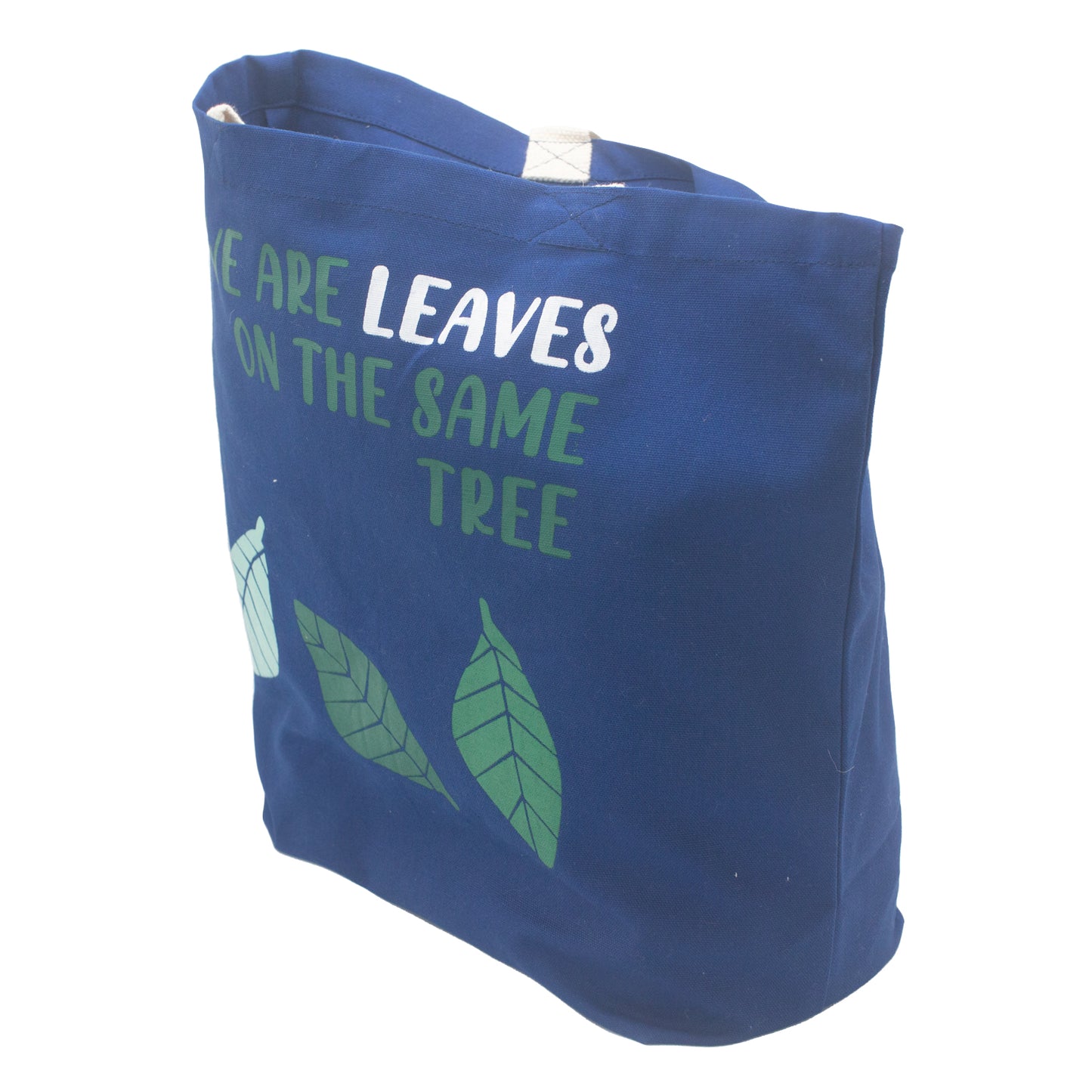 Printed Cotton Bag - We are Leaves - Blue