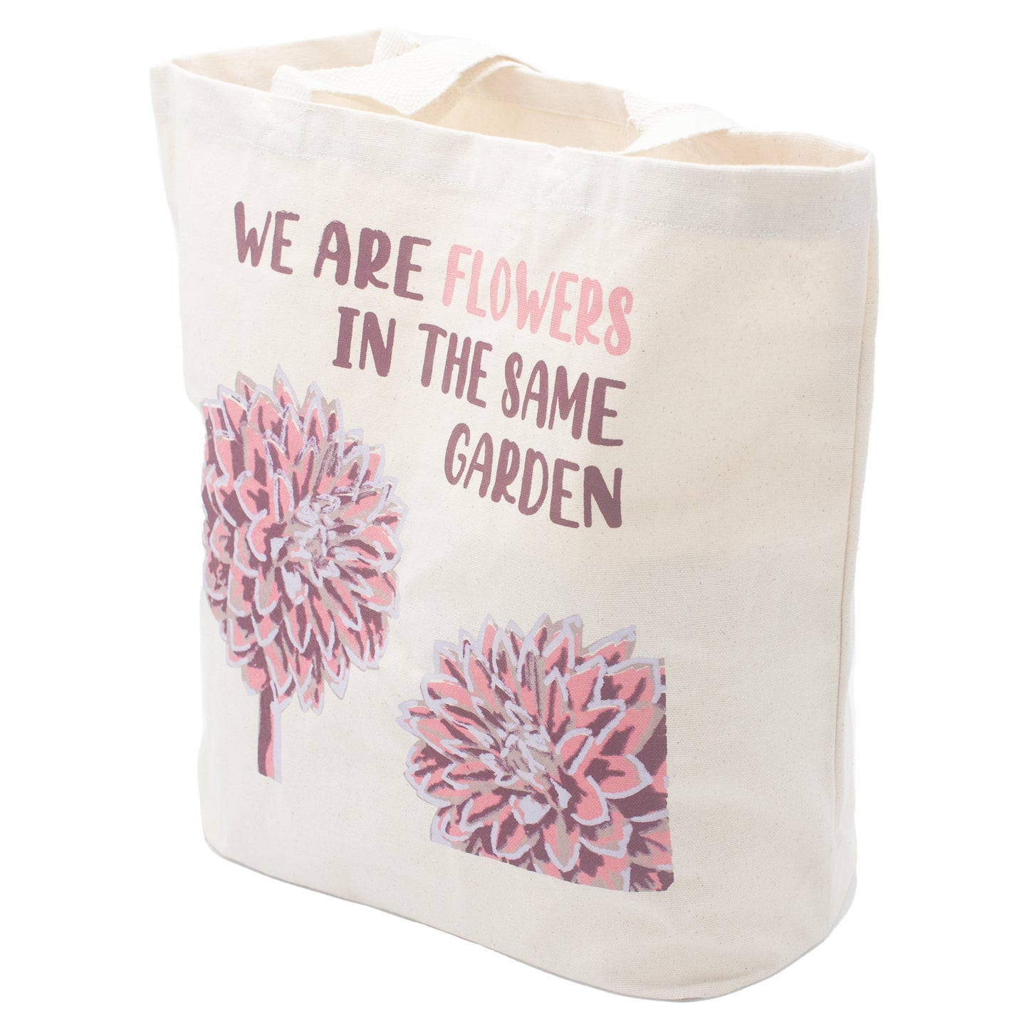 Printed Cotton Bag - We are Flowers - Natural