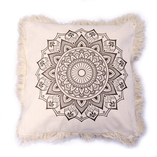 Lotus Mandala  Cushion Cover - 60x60cm - bronze