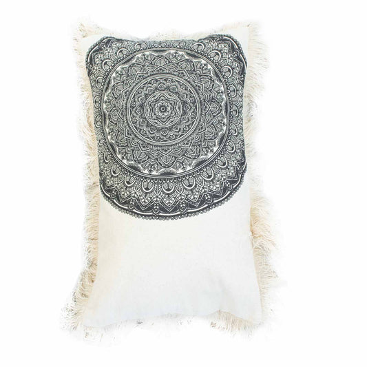 Traditional Mandala Cushion Cover  - 30x50cm - black