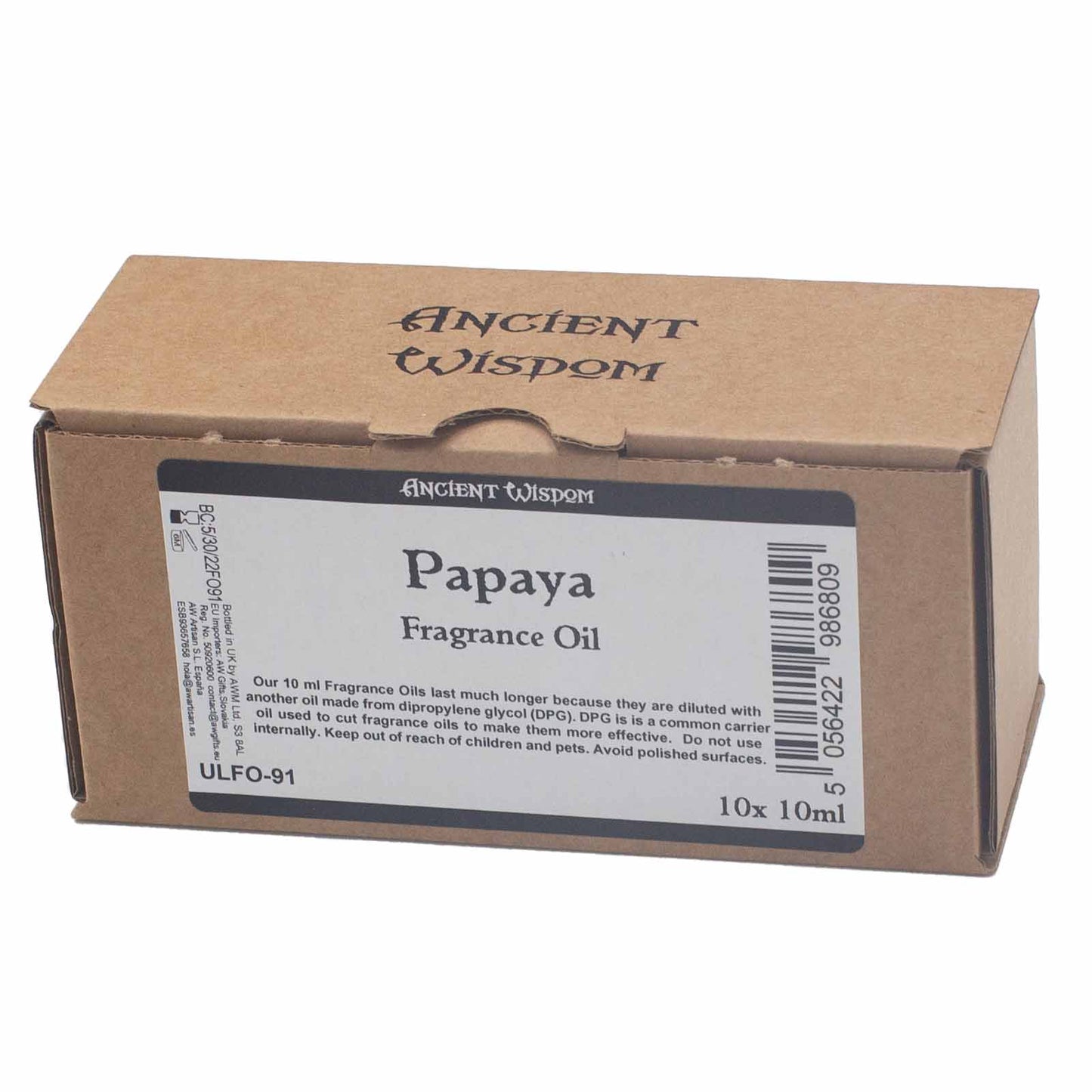 Customisable 10ml Papaya Fragrance Oil 10ml - 10 Pack