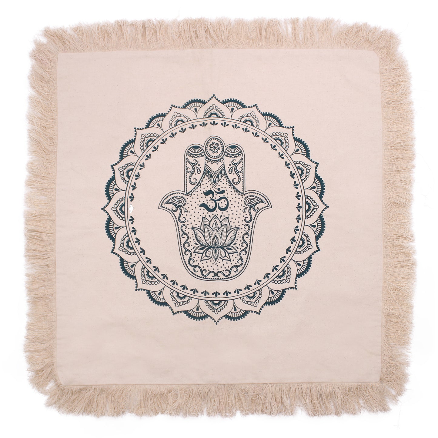 Hamsa Mandala Cushion Cover - 60x60cm - green