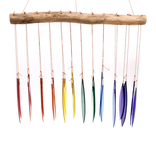 Rainbow Glass Windchime - Assorted