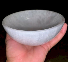 Selenite Round Bowl - 10cm