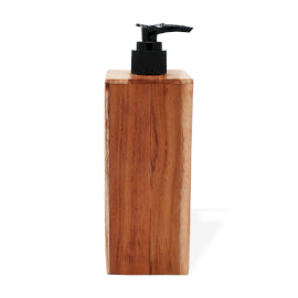 Natural Teakwood Soap Dispenser - Square