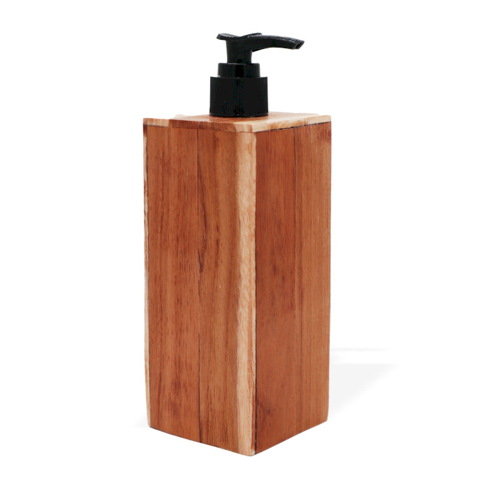 Natural Teakwood Soap Dispenser - Square