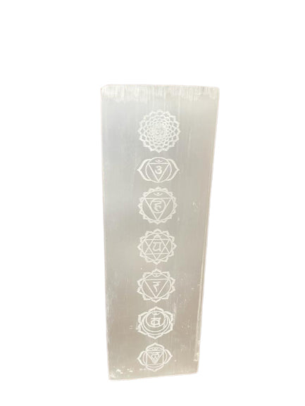 Selenite Block Lamp 25cm - Chakra Lamp