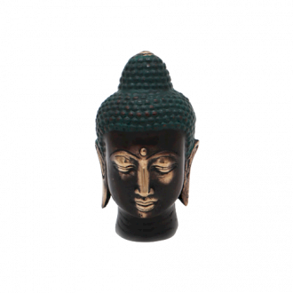 Small Antique Brass Buddha Head