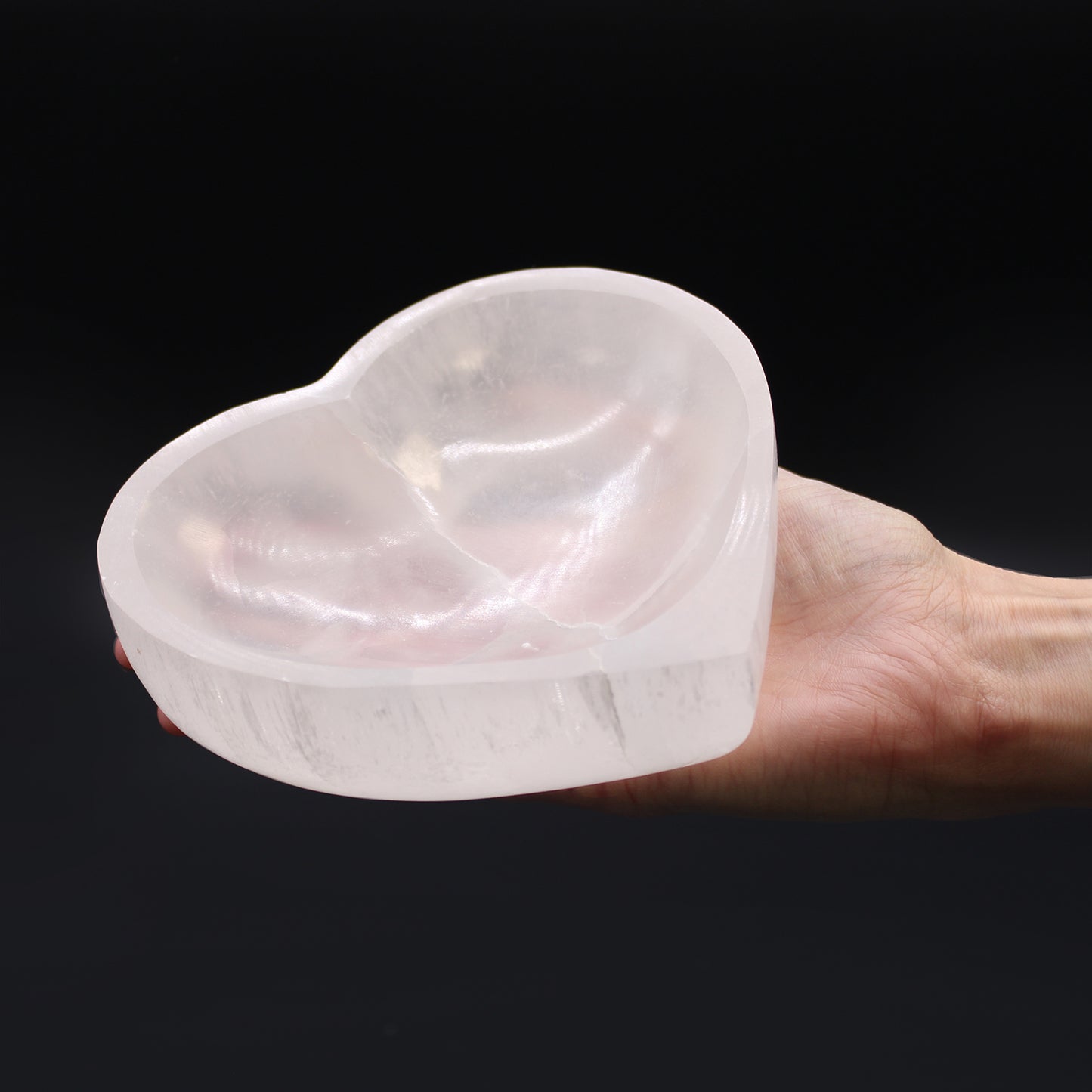 Selenite Heart Bowl - 15cm