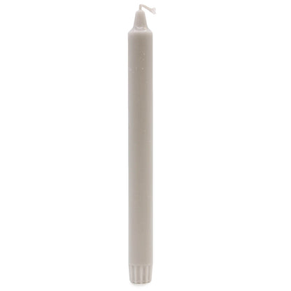 4 Pack Pure Natural Wax Dinner Candle 25x2.3 - Silver Grey