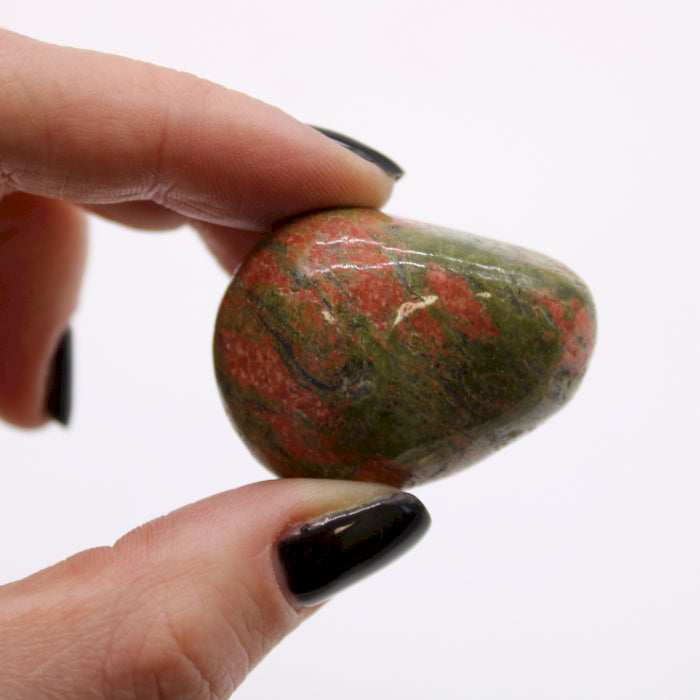 Bag of 6 Large African Tumble Stones - Unakite