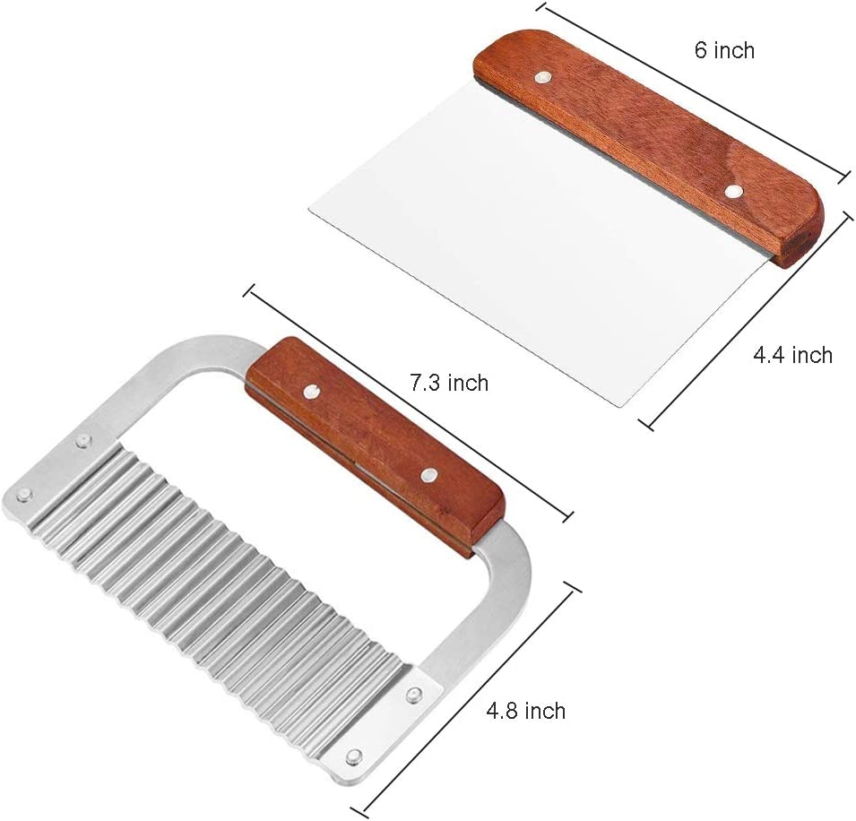 Wooden Soap Loaf Cutter Set - Wavy and Straight Cutter