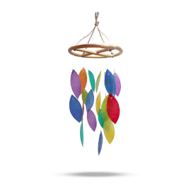 Rainbow Leaf & Bamboo Drop Windchime