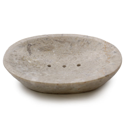 Classic Oval Cream Marble Soap Dish