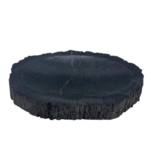 Petrified Wood Black Soap Dish