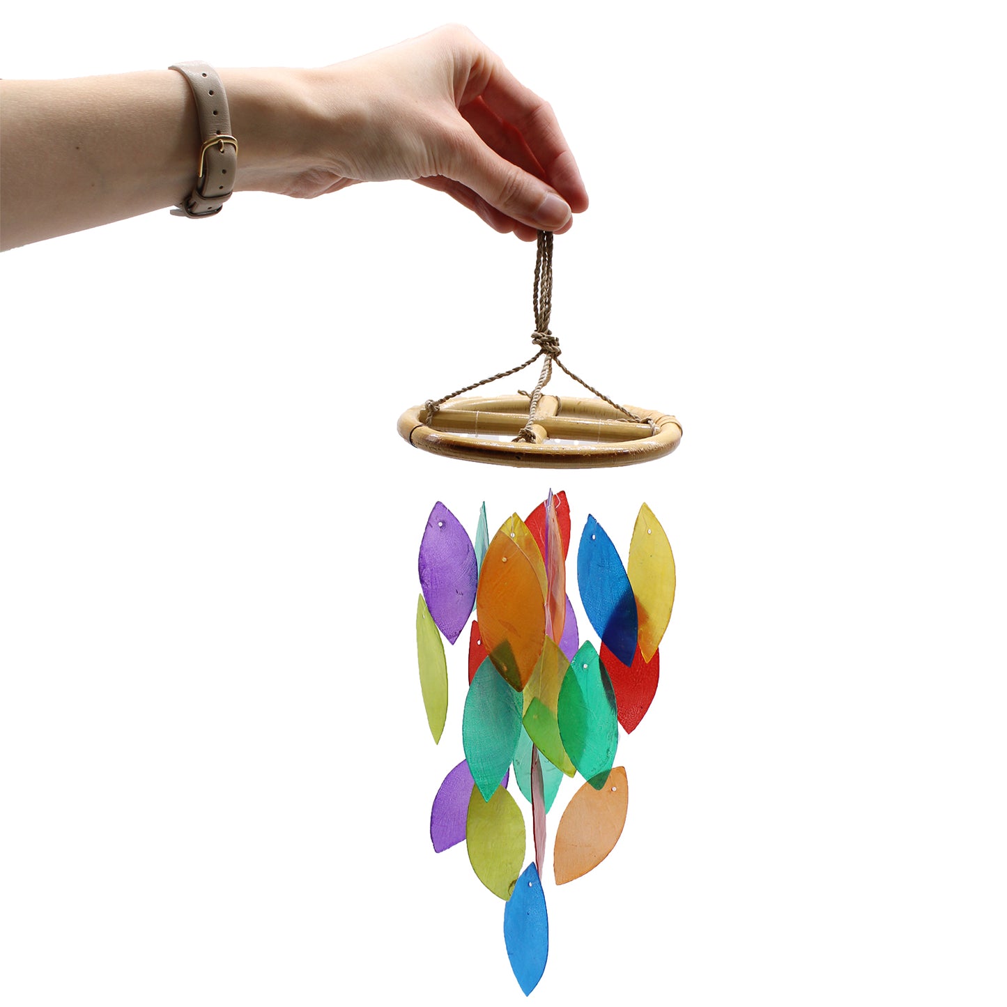 Rainbow Leaf & Bamboo Drop Windchime