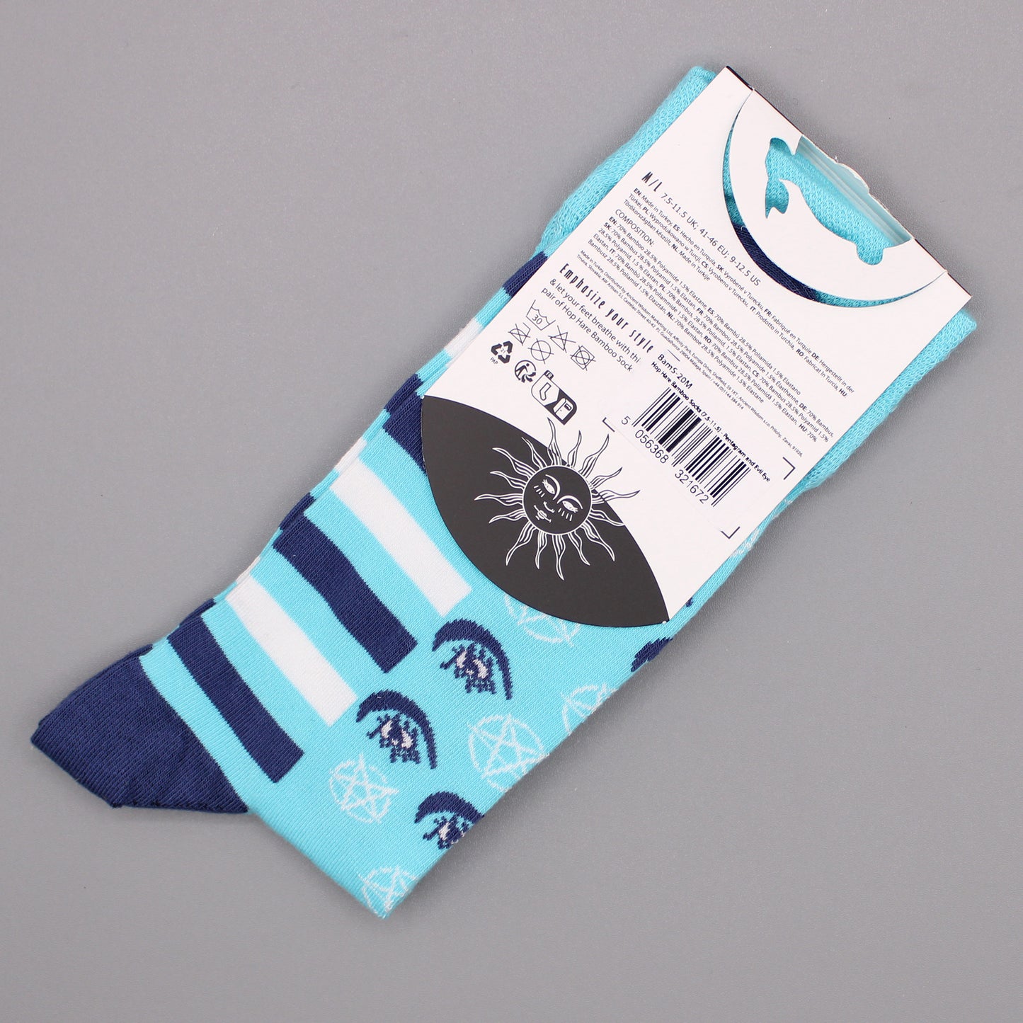 Bamboo Socks (36-40) - Pentagram and Evil Eye