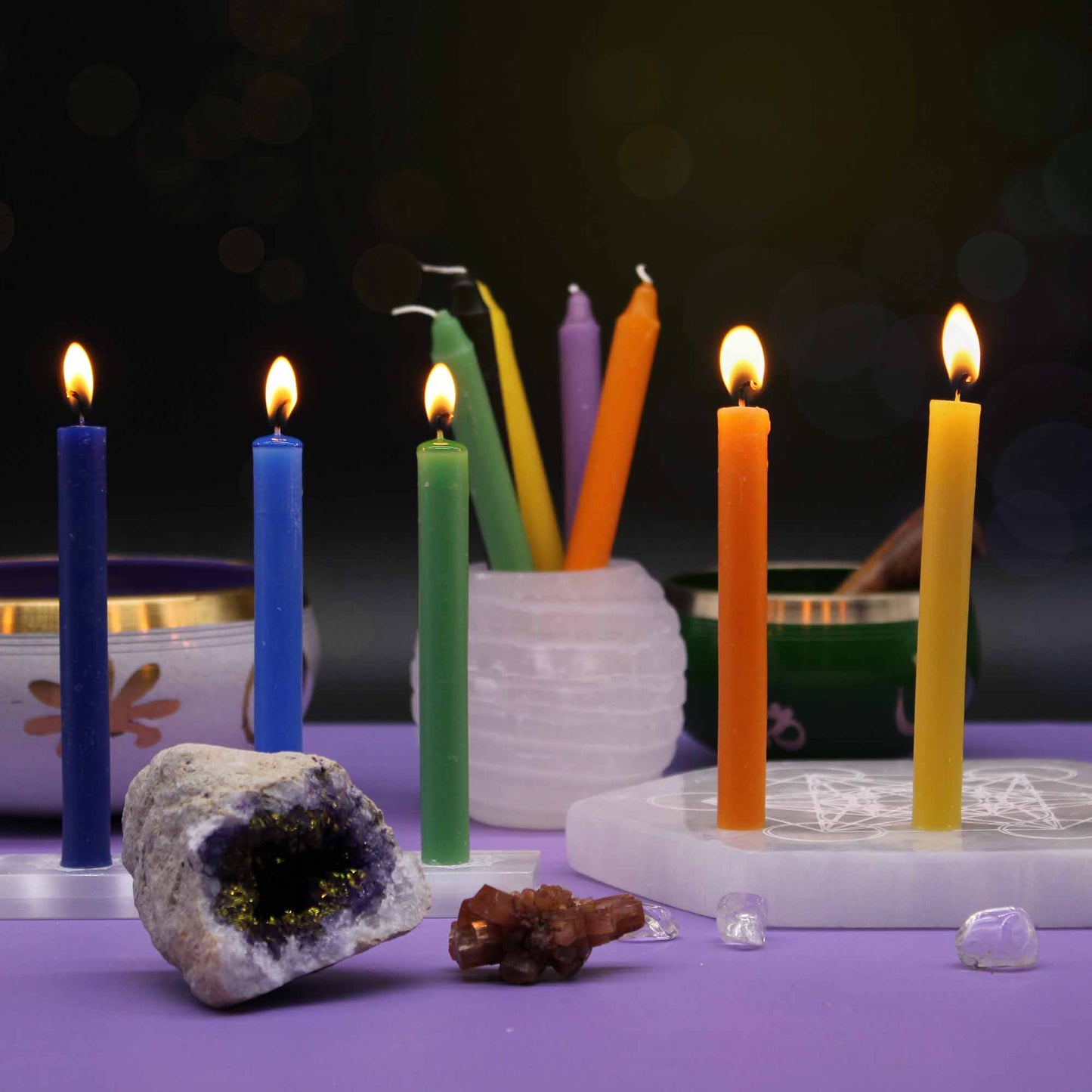 Set of 10 Spell Candles - Good Energy