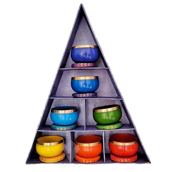 Chakra Pyramid Singing Bowl Gift Set