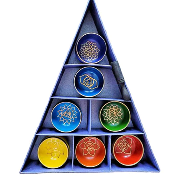 Chakra Pyramid Singing Bowl Gift Set