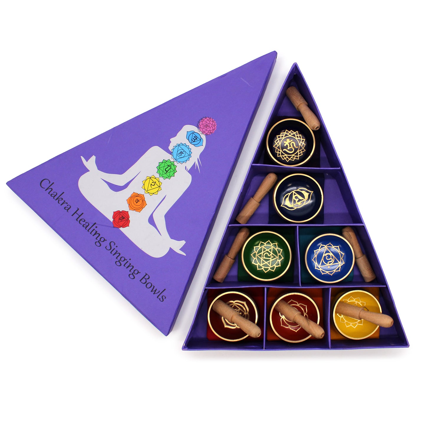 Chakra Pyramid Singing Bowl Gift Set