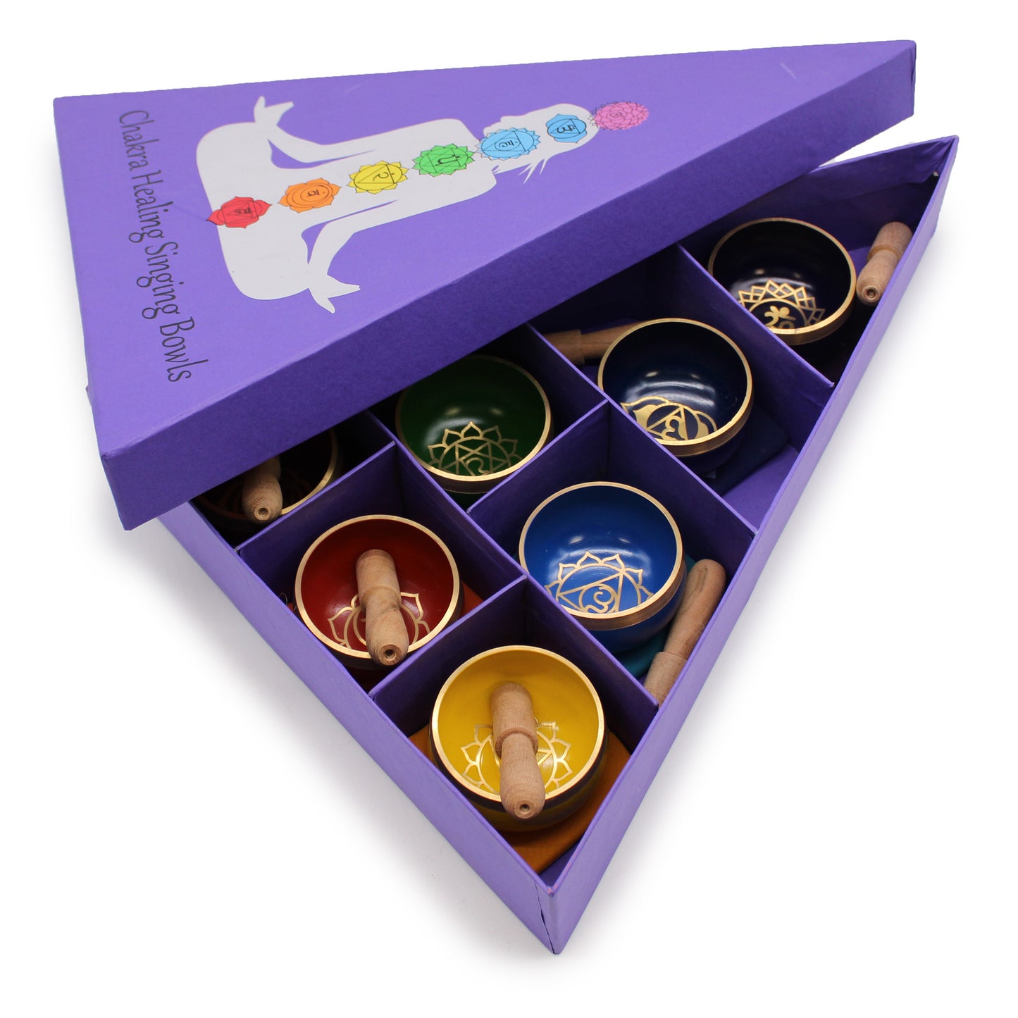 Chakra Pyramid Singing Bowl Gift Set