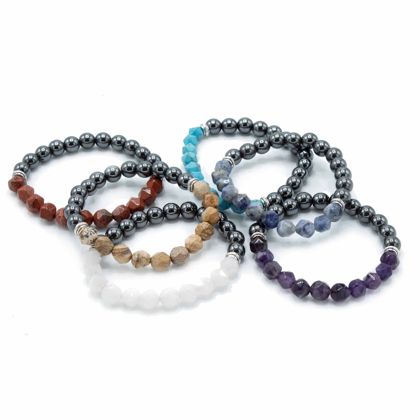 Faceted Gemstone Bracelet - Magnetic Rainbow