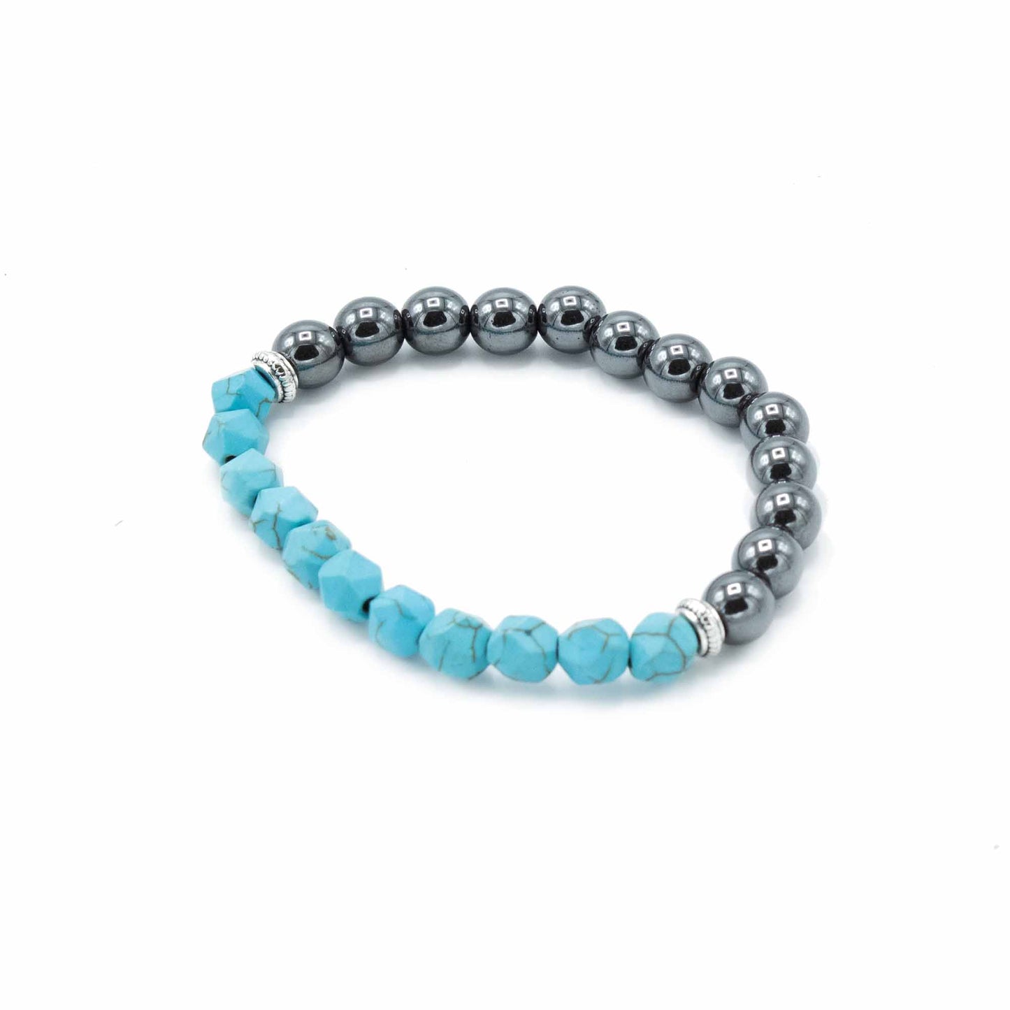 Faceted Gemstone Bracelet - Magnetic Turquoise