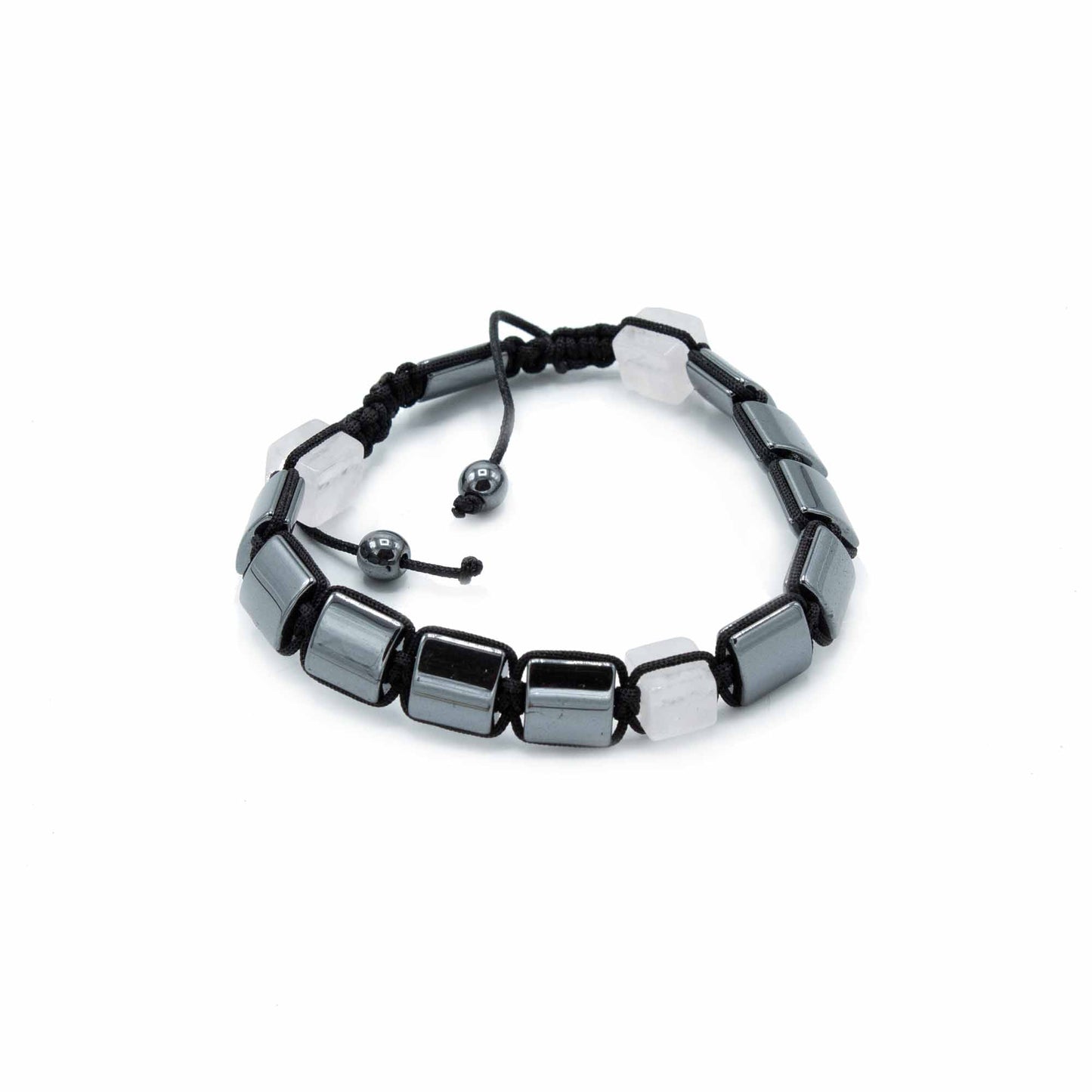 Magnetic Hematite Shamballa Bracelet -  Rose Cuboids