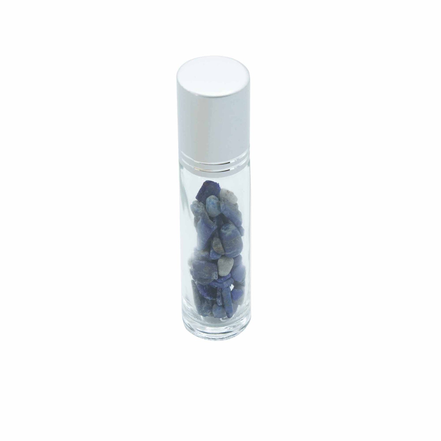 Gemstone Essential Oil Roller Bottle - Sodalite  - Silver Cap