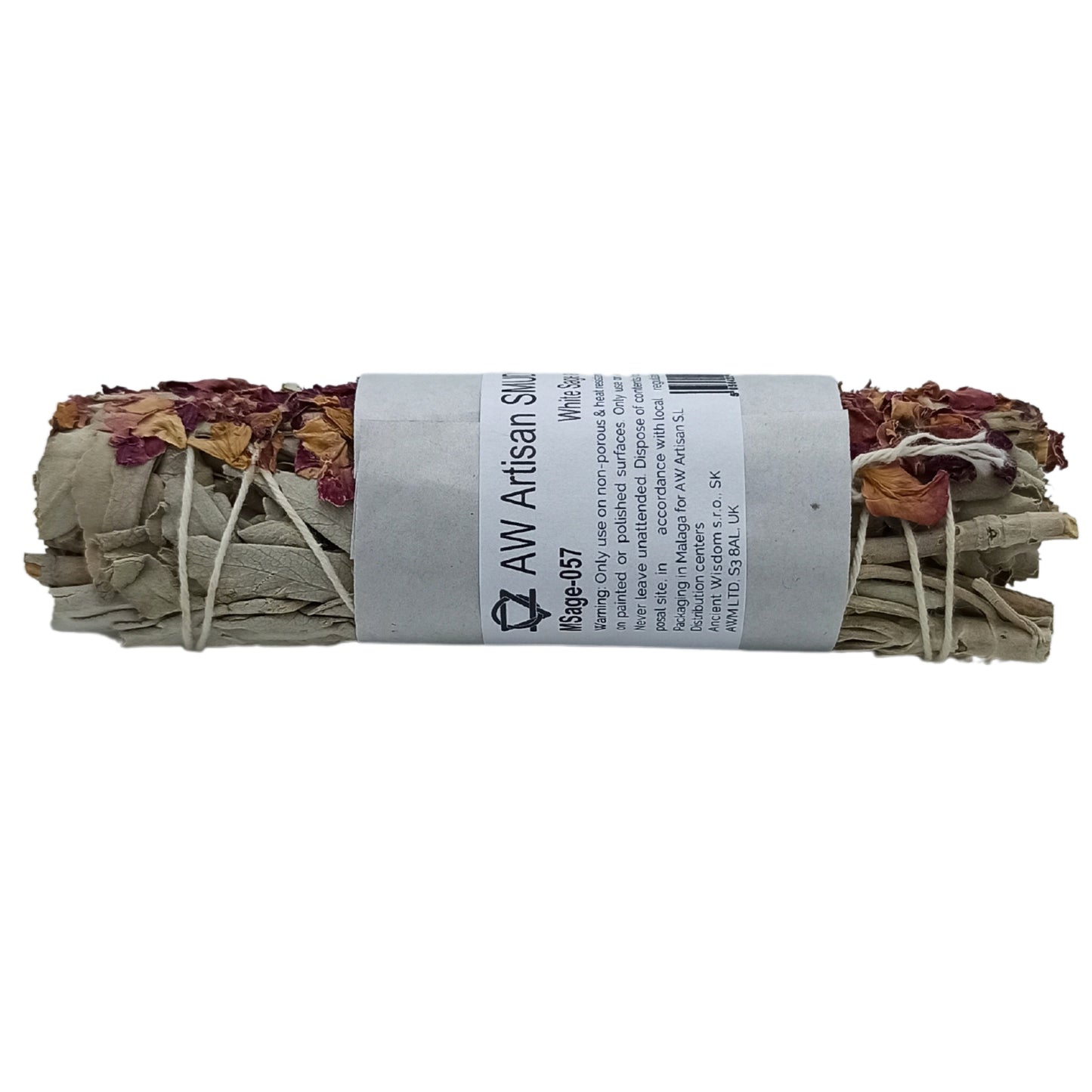 Smudge Stick (Mexico) - White Sage and Castile Rose