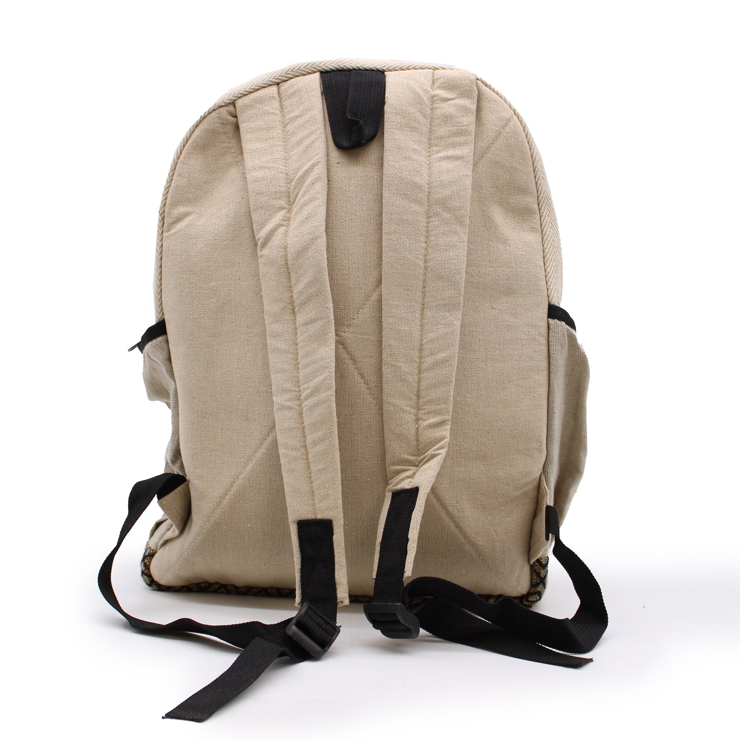 Large Hemp Backpack - Straight Zips Style