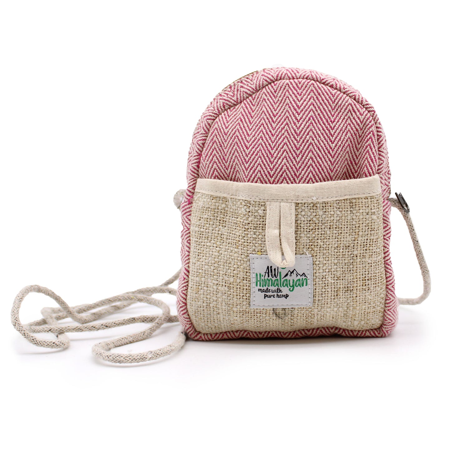 Mobile Hemp Bag with String - Random Colour