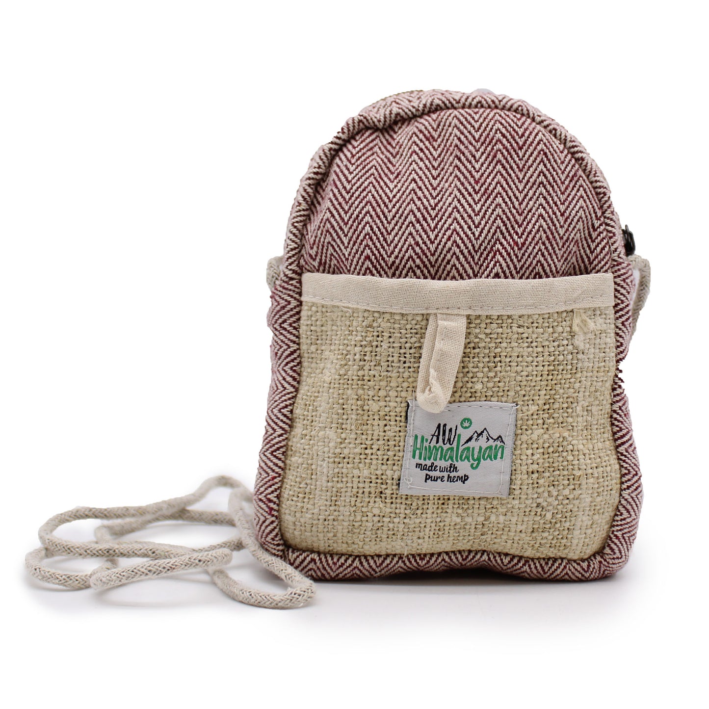 Mobile Hemp Bag with String - Random Colour