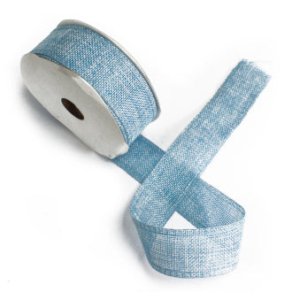 Natural Texture Ribbon 38mm x 20m - Baby Blue