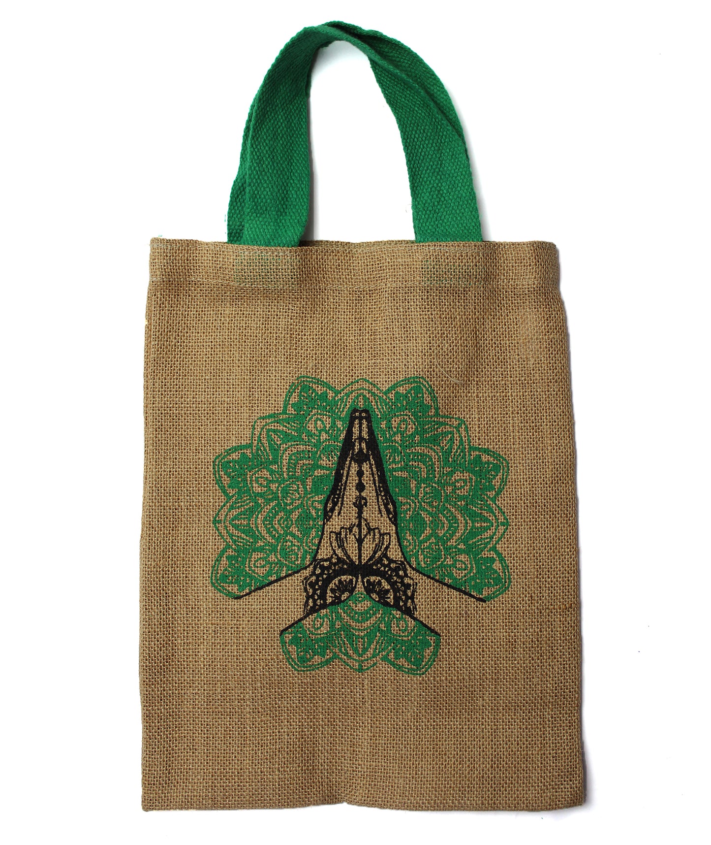 Jute Tote Bag - Mystic designs - Mandala Rose