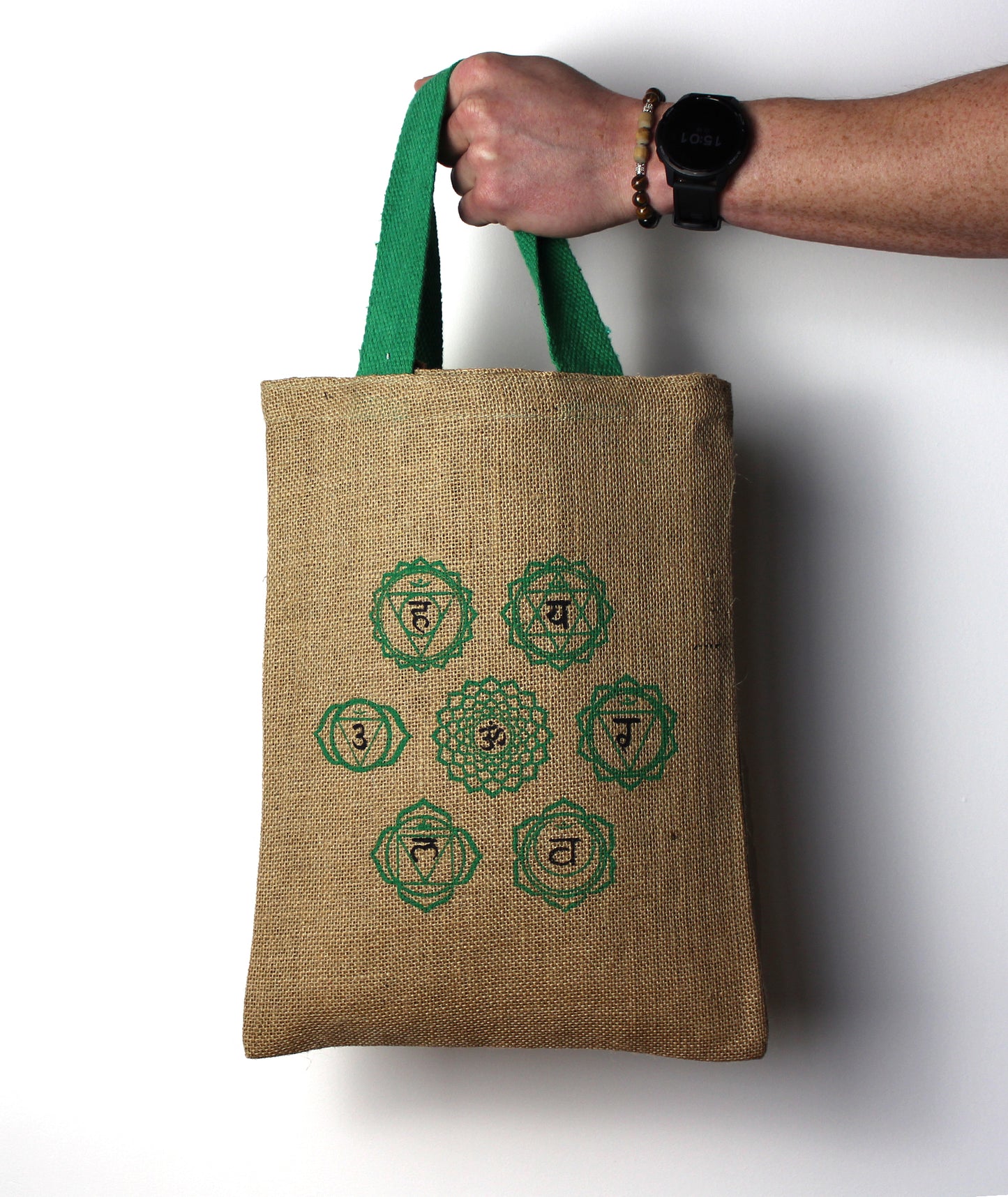 Jute Tote Bag - Mystic designs - Namaste