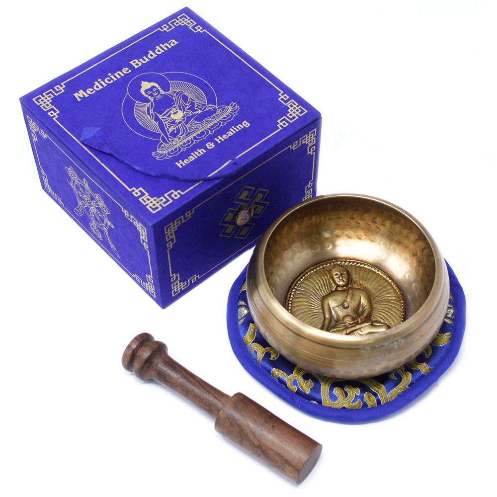 Medicine Buddha Singing Bowl Set 10cm (min 500gm)