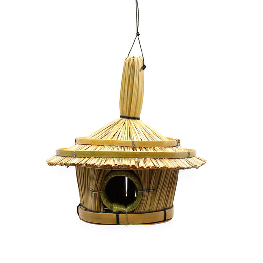 Small Round Seagrass Bird Box 17x17cm