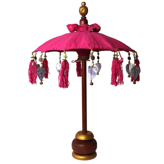 Bali Home Decor Parasol - Cotton - Pink- 40cm