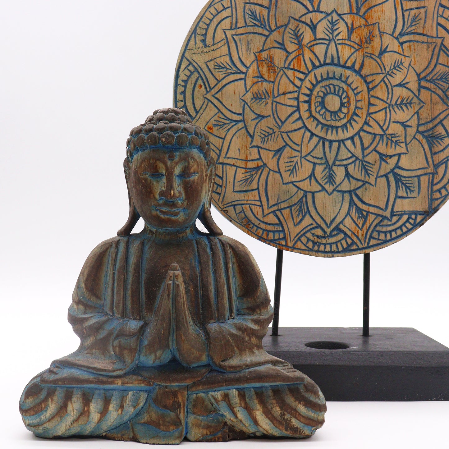 Buddha Feng Shui Set - Flower Mandala - Blue (2 Designs)