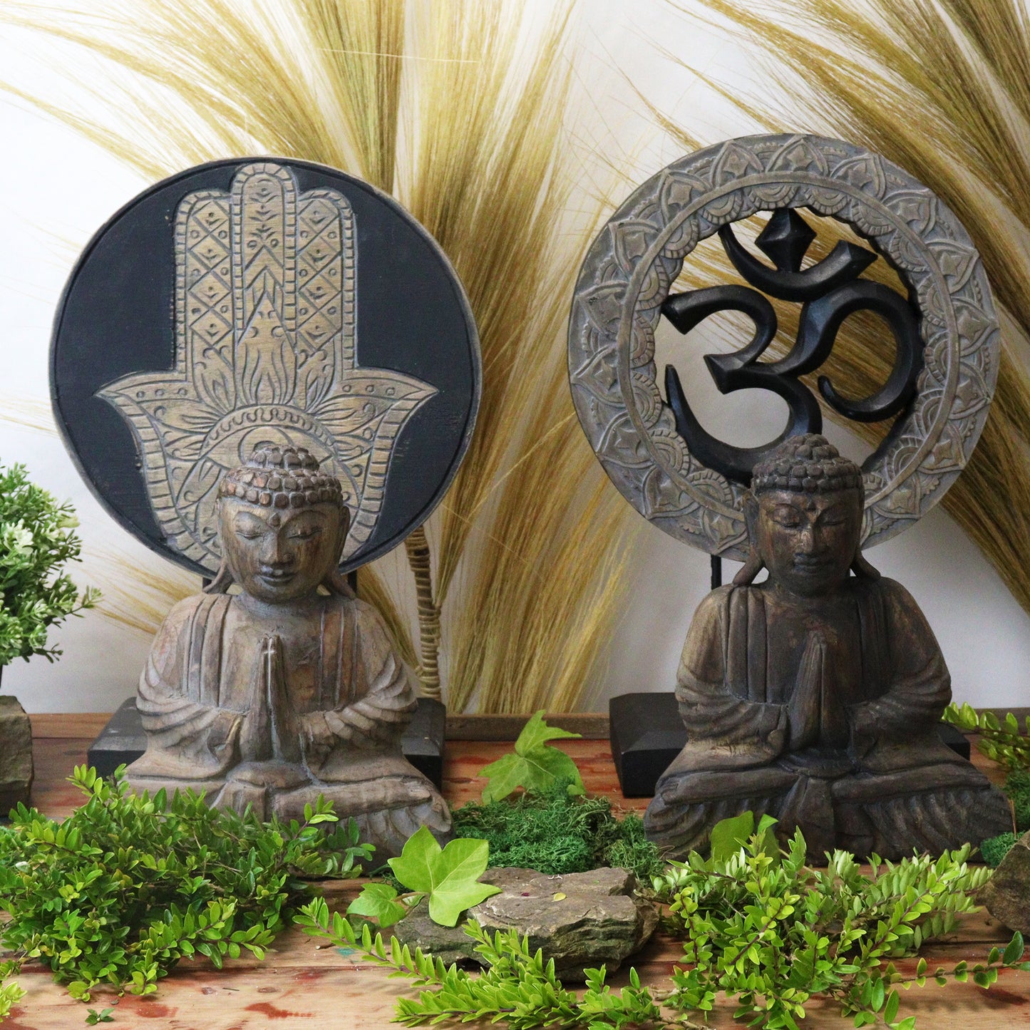 Buddha Feng Shui Set - Om - Grey & Black (2 Designs)