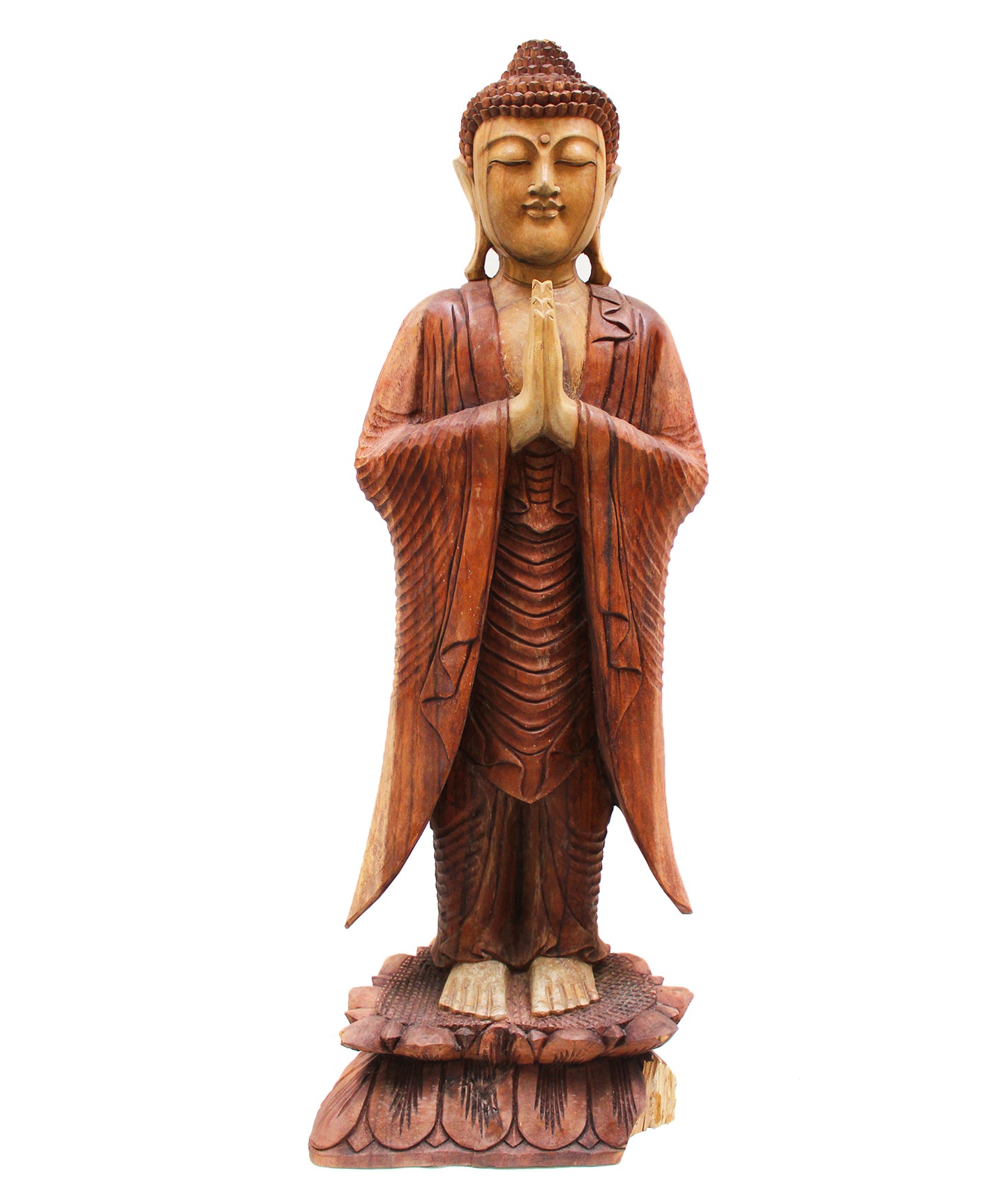 Hand Carved Buddha Statue - 100 cm Welcome