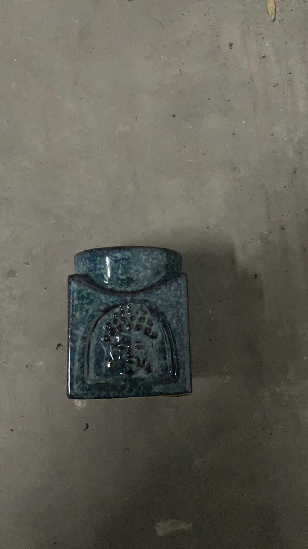 Square Buddha Burner - Dusty Blue