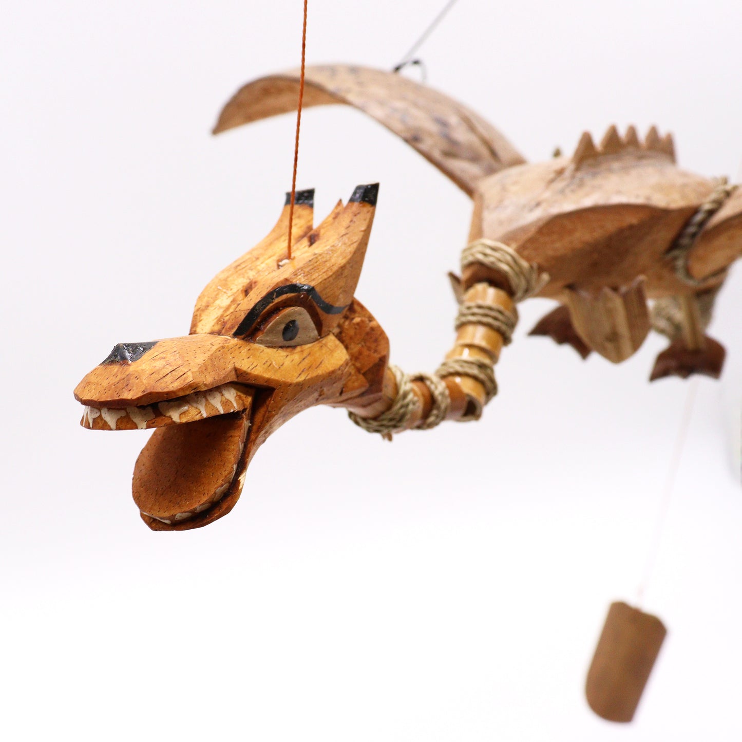 Natural Coconut Dragon Wind Catcher - 37cm