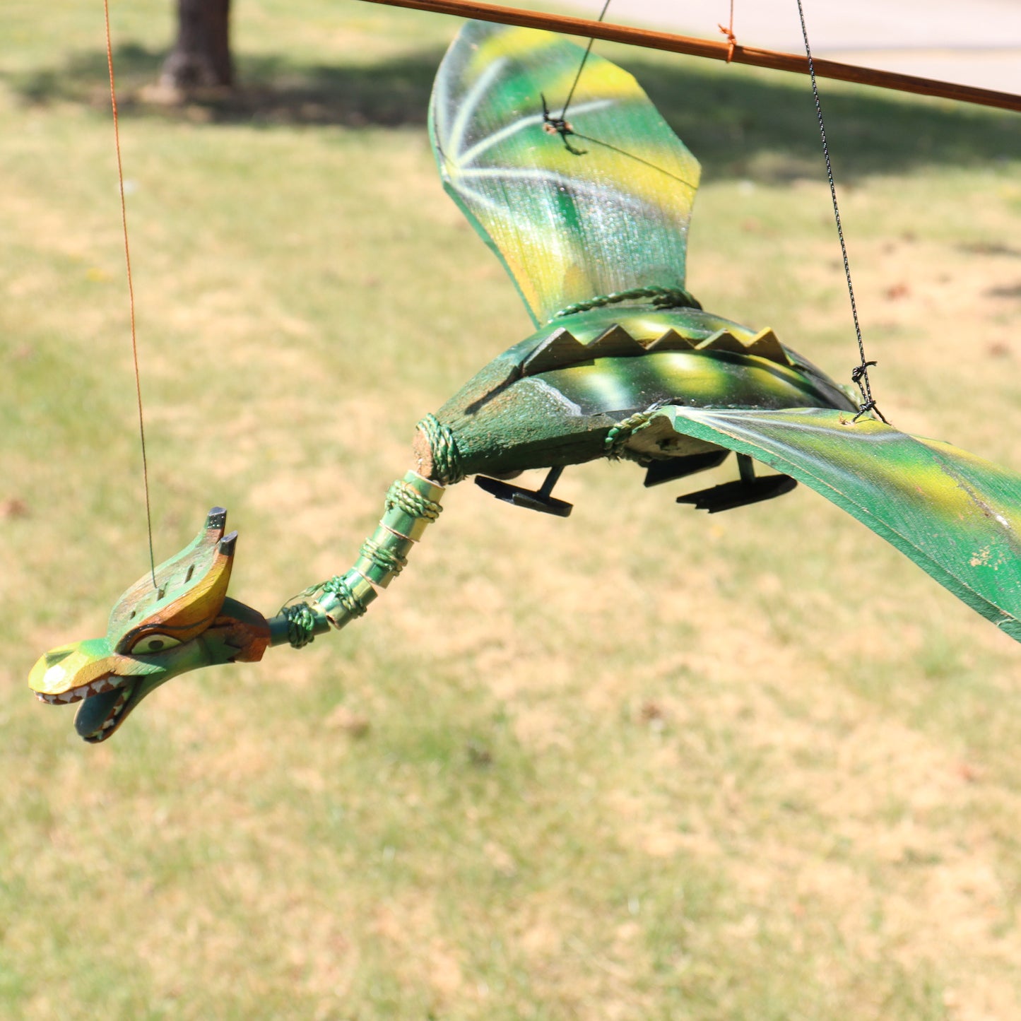 Green Coconut Dragon Wind Catcher - 37cm