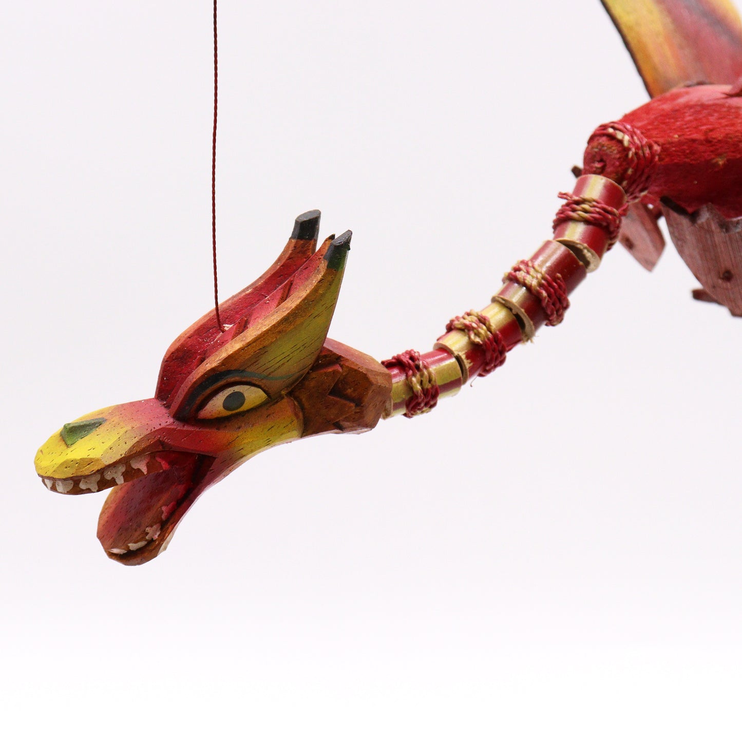 Red Coconut Dragon Wind Catcher - 37cm