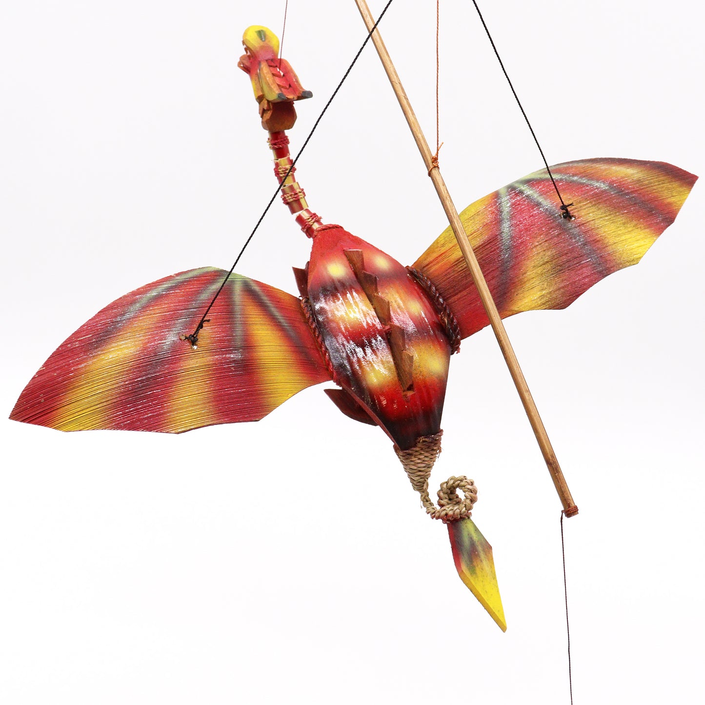 Red Coconut Dragon Wind Catcher - 37cm