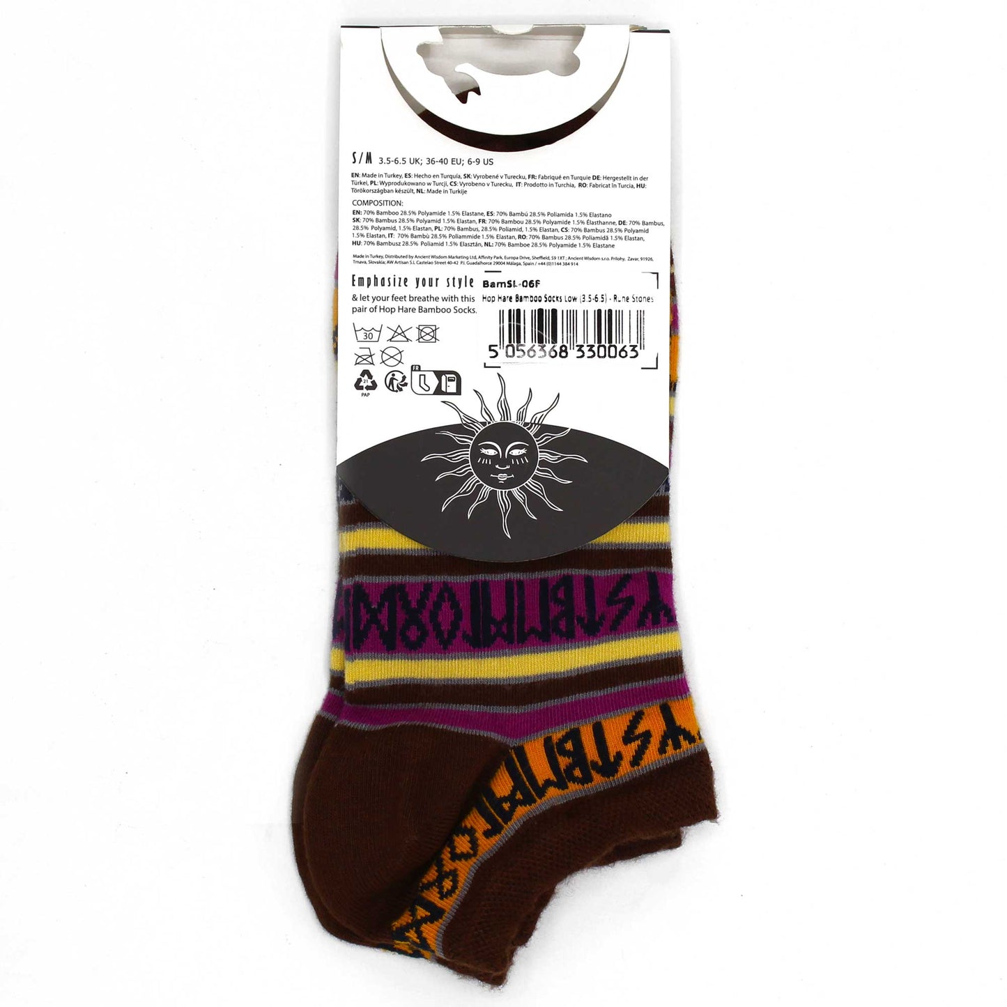 S/M Bamboo Socks Low (36-40) - Rune Stones