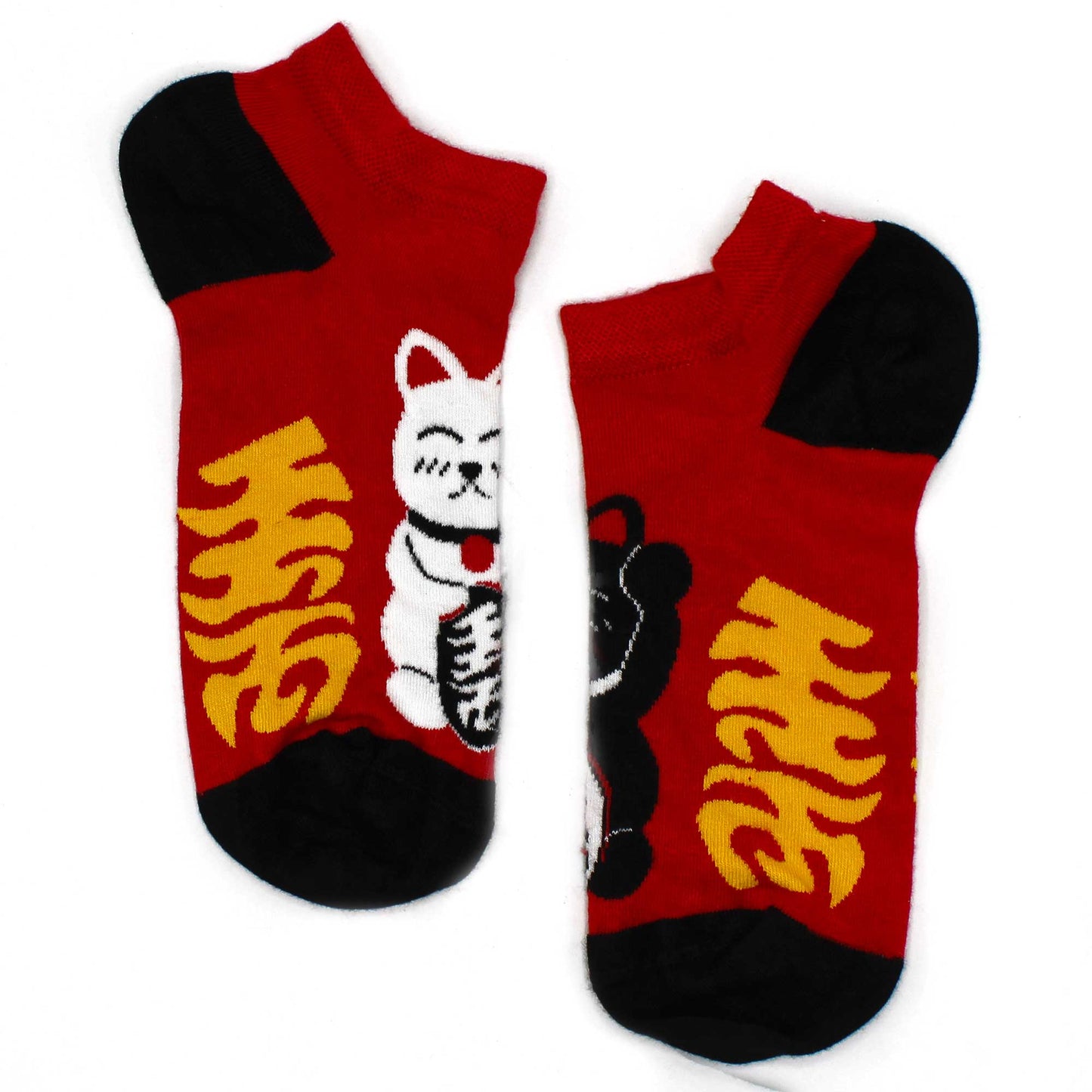 M/L Bamboo Socks Low (41-46) - Lucky Cat